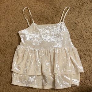 American eagle- Champagne Velvet tank top